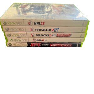 XBOX 360 5 Game Lot-Untested NHL, FIFA & UFC Microsoft
